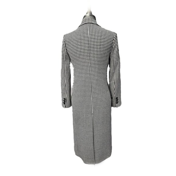 Banana Republic Checked Black and White Overcoat - Picture 5 of 5
